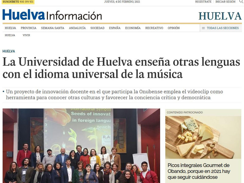 La Universidad de Huelva enseña otras lenguas con el idioma universal de la música (22/11/2020)